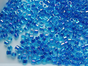 DB0077 Бісер 5 грамм Blue Lined Crystal AB 11/0 Miyuki Delica Bead 