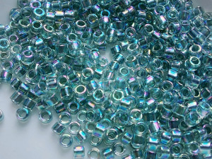 DB0060 Бісер 5 грам Lime Lined Crystal AB 11/0 Miyuki Delica Bead 