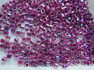 DB0056 Бісер 5 грам Raspberry Lined Crystal AB 11/0 Miyuki Delica Bead 
