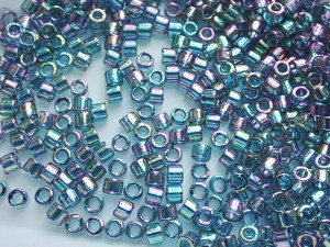 DB0058 Бісер 5 грам Lt Blue Lined Crystal AB 11/0 Miyuki Delica Bead 