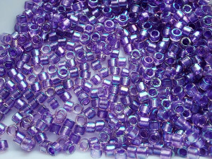 Бісер 5г DB1754 11/0 Miyuki Delica Колір SPKL PURPLE LINED CRYSTAL AB