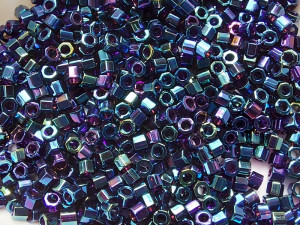 Бісер шестигранник 5г Miyuki Nex Cut 11/0 Колір BLUE IRIS