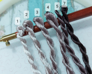  Шовкові нитки для вишивки, муліне шовк №14