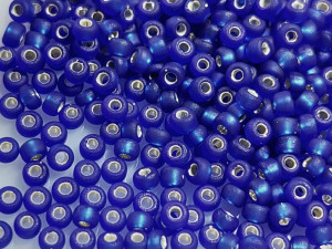 Бісер 5г 11-20F круглий 11/0 Miyuki Колір Matte Silverlined Cobalt