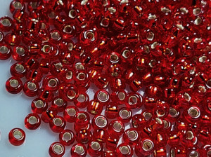 Бісер 5г 11-11 круглий 11/0 Miyuki Колір Silverlined Ruby