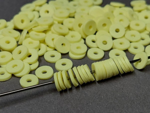 5г каучукові резинові бусини 6мм Колір Світло жовтий