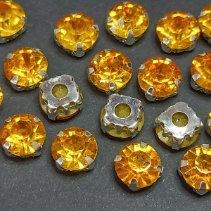 Шатон 8мм Topaz оправа срібло