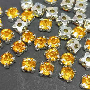 Шатон 5,5мм Topaz оправа срібло