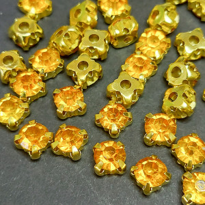 Шатон 5,5мм Topaz оправа золото