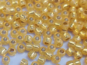 Бісер 5г TOHO Round 11/0 PermaFinish - Silver-Lined Milky Lt Topaz TR-11-PF2110 