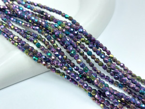 Fire polished 3mm Iris Purple нитка 50 штук