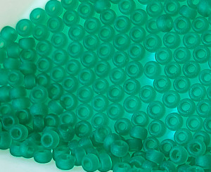 Бісер 5г 11-9147F круглий 11/0 Miyuki Колір MATTE TRANSP DARK GREEN