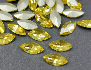 Кристал Маркіз 15*7мм, Колір topaz 