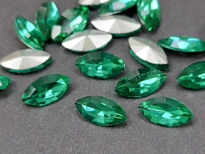 Кристал Маркіз 10*5мм, Колір Emerald 