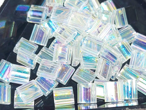 Бісер Miyuki Tila 5г колір 5MM CRYSTAL AB TL250 