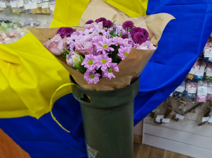 Тубус для квітів для допомоги ЗСУ №1