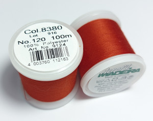 Нитка швейна, для бісеру Madeira, поліестр №120, color 8380