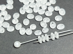Twin 2-Hole 2.5x5mm Tr.Matte White 3г