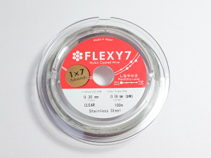 Сталевий ювелірний трос Flexy7 Японія 0,3 мм, Колір clear (сталь), 1 метр
