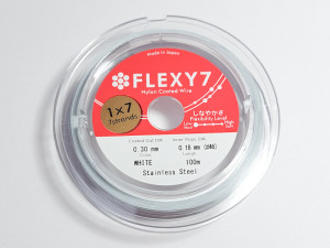 Сталевий ювелірний трос Flexy7 Японія 0,3 мм, Колір white, 1 метр