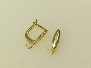 Швензи англійська застібка мідні, форма рис 18*11mm, колір золото