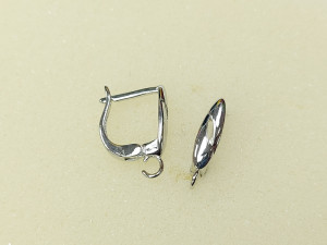 Швензи англійська застібка мідні, форма рис 18*11mm, колір платина