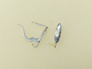 Швензи англійська застібка мідні, форма рис 18*11mm, колір срібло