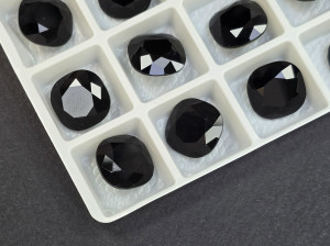 Кристал К9 квадрат кушон 14мм колір Black