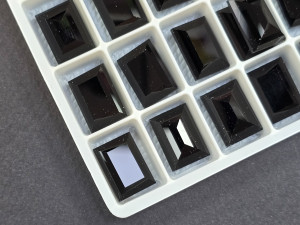 Кристал К9 форма багет прямокутник гострий,10*14мм, колір Black