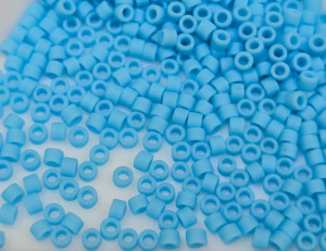 DB0755 Бісер 5 грамм Matte Opaque lt.Blue 11/0 Miyuki Delica Bead 