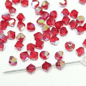 Кришталеві намистини Swarovski 5328, 4мм SIAM SHIMMER, 10 шт