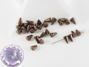 Spikes 5x8mm Jet Bronze