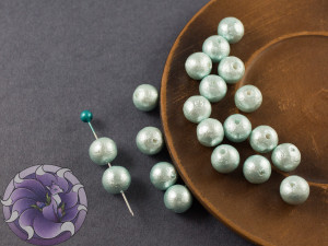 Хлопковий жемчуг Cotton Pearls 8mm Aqua Japan