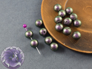 Хлопковий жемчуг Cotton Pearls 8mm Green Black Japan