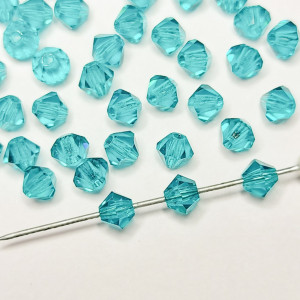 10шт Намистини біконуси 4MM ZIRCON PRECIOSA MC BEAD RONDELL
