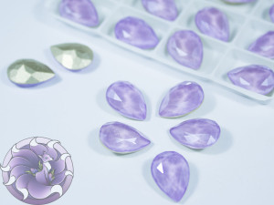 Кристал лаковий 14*10мм крапля колір violet