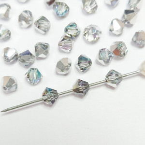 10шт Намистини біконуси 4MM CRYSTAL VITRAIL LIGHT PRECIOSA MC BEAD RONDELL