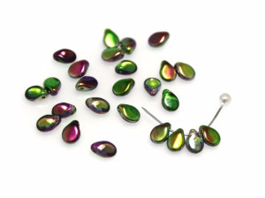PIP BEADS 5 X 7 MM CRYSTAL MAGIC ORCHID