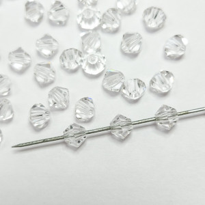10шт Намистини біконуси 4MM CRYSTAL PRECIOSA MC BEAD RONDELL