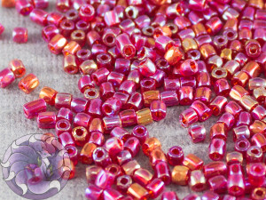 Бісер богемський Preciosa 3 cut 9/0 Transparent Red Iris