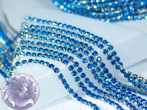 Стразовий ланцюг Capri blue ss6 SN68