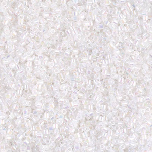 DBS0222 Бісер 1г Miyuki Delica 15/0, Колір White Opal AB 