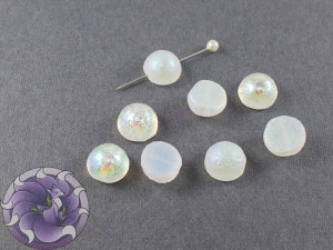 Dome Bead 12x7mm Crystal Etched AB Full