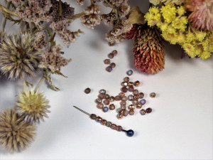 Fire polished 3mm Crystal Etched Copper Rainbow