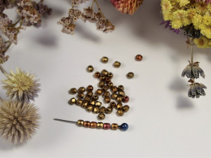 Fire polished 3mm Metallic Mix
