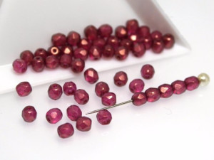 Fire polished 4mm CRYSTAL GT FRENCH ROSE