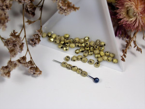 Fire polished 4mm Crystal Etched Amber Full