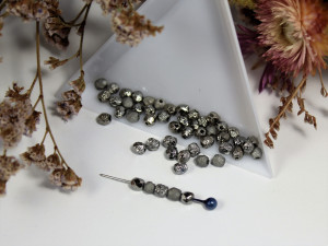 Fire polished 4mm Crystal Etched Chrome Full