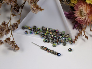 Fire polished 4mm Crystal Etched Full Vitrail