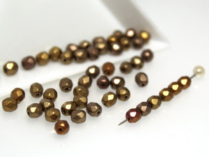 Fire polished 4mm Crystal Metallic Mix